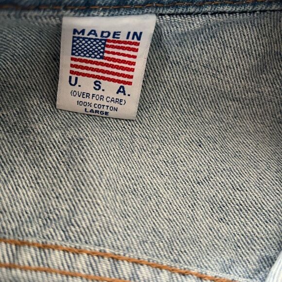 Vintage Made in the 🇺🇸 Men’s B Kool embossed cigarette  80’s Large Denim Jacket - Picture 7 of 10